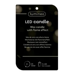 Kaars led kerstboom groen 13 cm
