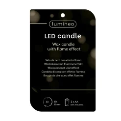 Kaars led kerstboom wit 13 cm