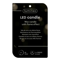 Kaars led kerstboom wit 10 cm