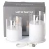 Kaars LED set 2 wit oplaadbaar