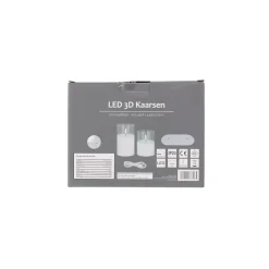 Kaars LED set 2 wit oplaadbaar