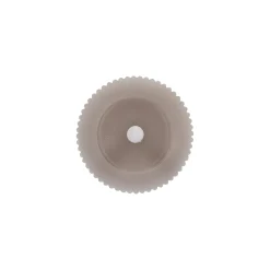 Kaars rib melt LED 7 x 10 cm taupe