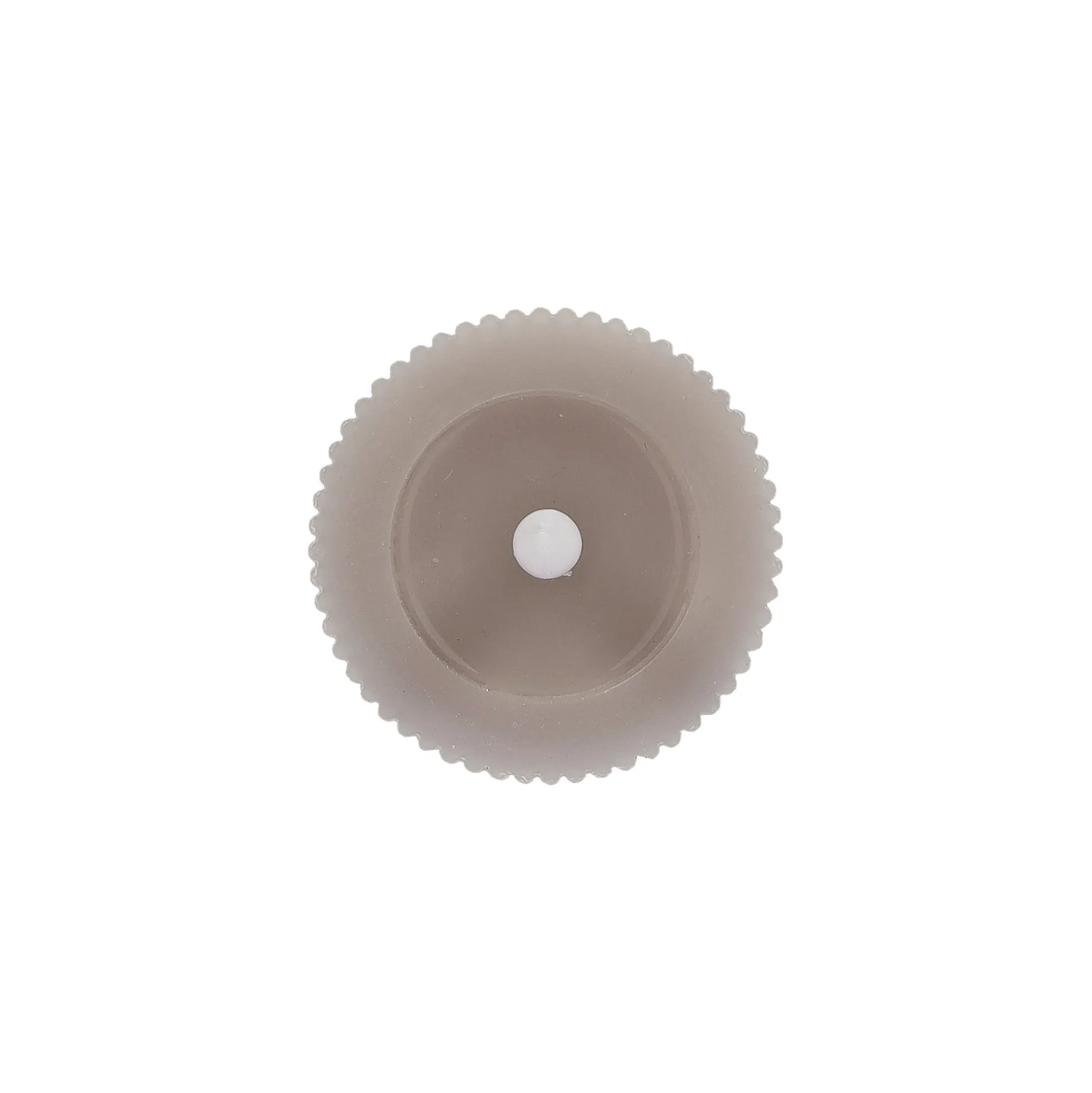 Kaars rib melt LED 7 x 10 cm taupe