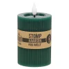 Kaars rib melt LED 7 x 10 cm donkergroen