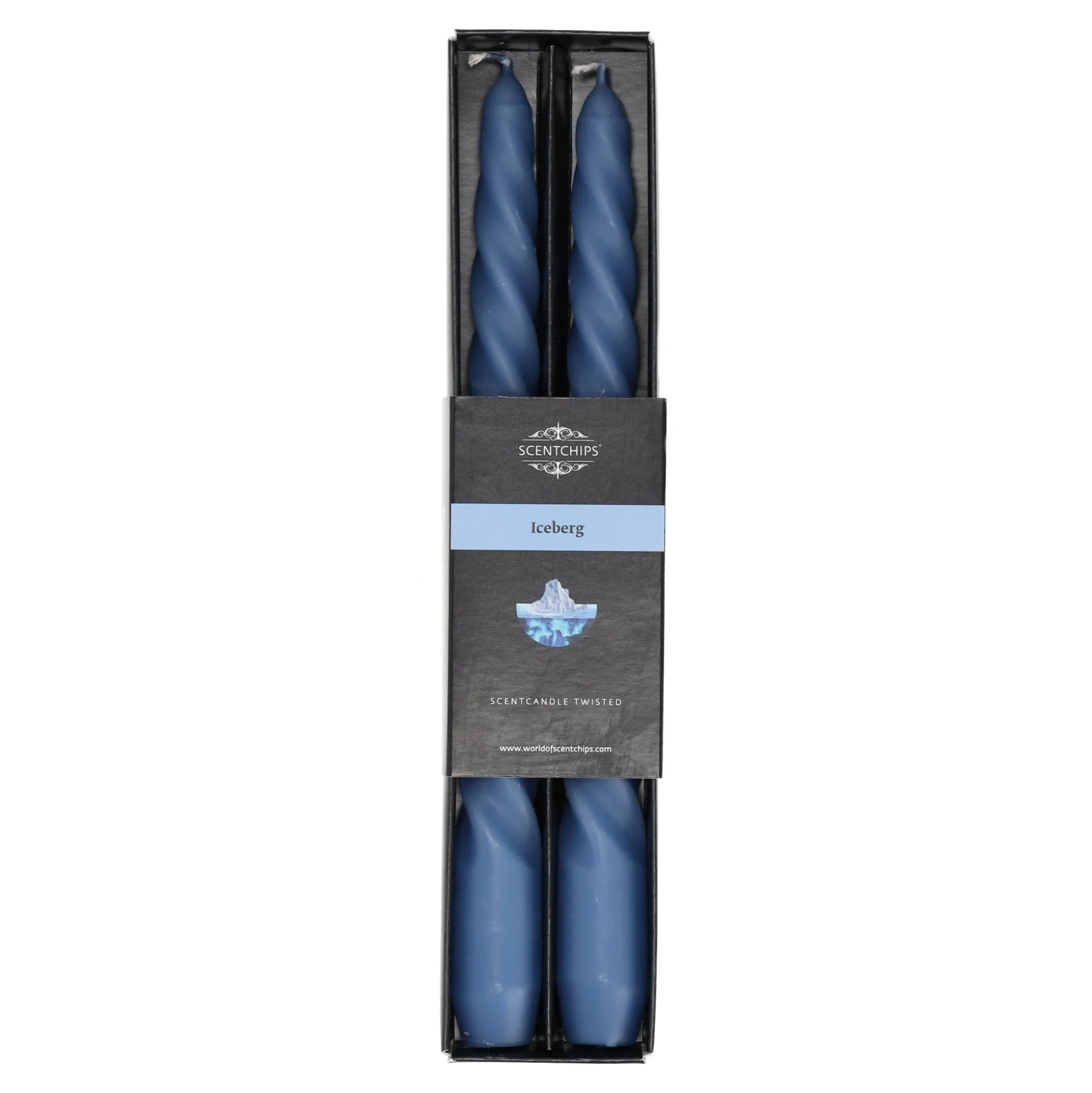 Kaars twist Iceberg 2 stuks
