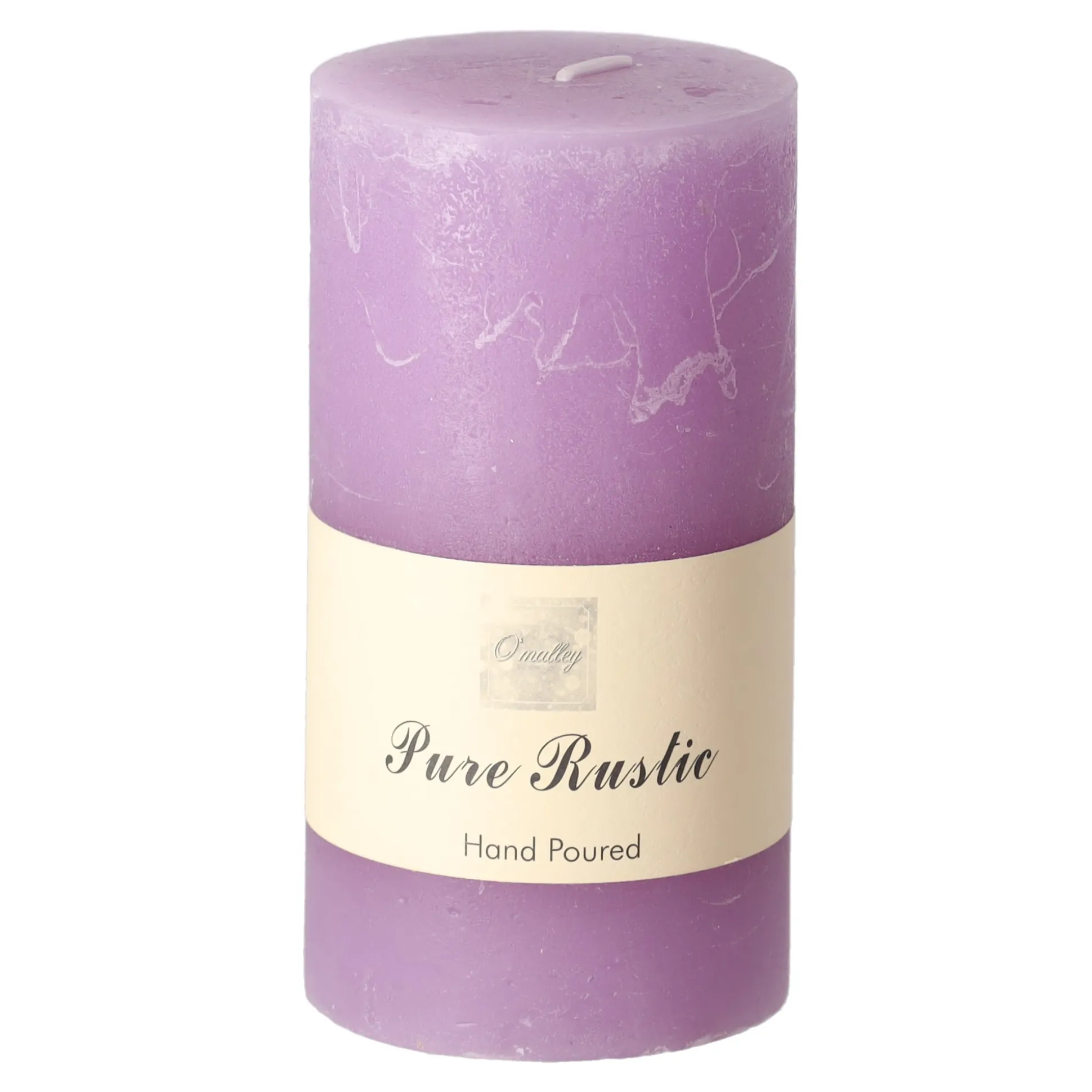 Kaars 70x130mm pastel paars O'malley
