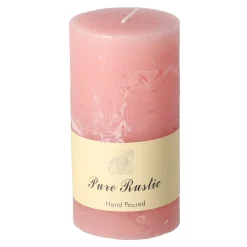 Kaars 70x130mm pastel roze O'malley
