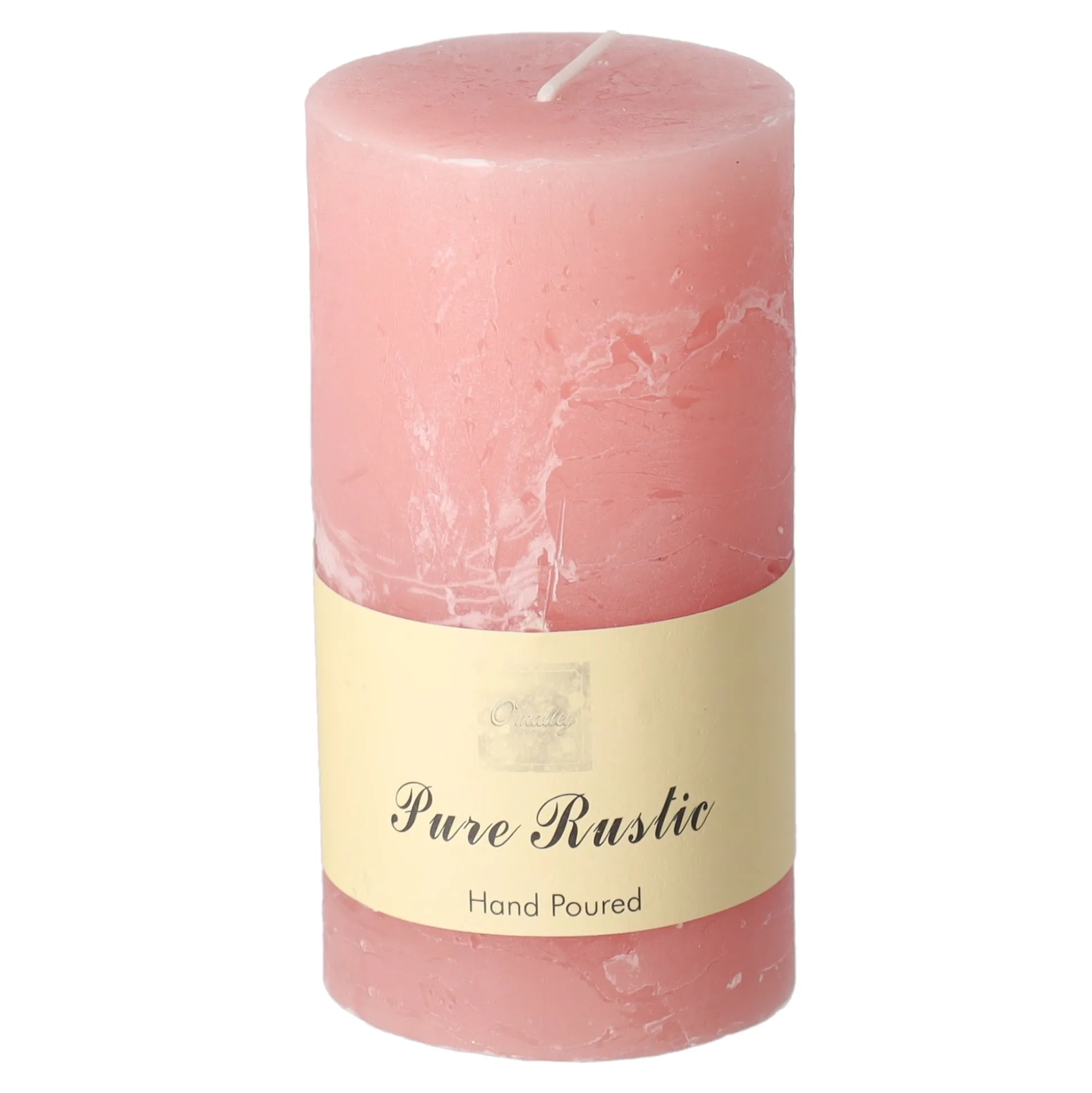 Kaars 70x130mm pastel roze O'malley