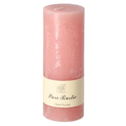 Kaars 70x180mm pastel roze O'malley