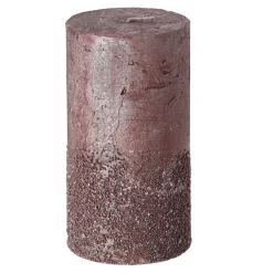 Kaars 70x130mm sand rood