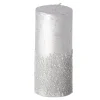 Kaars 50x110mm sand zilver