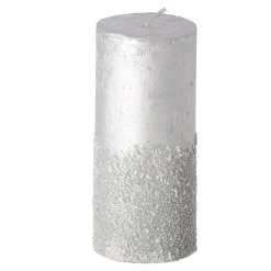 Kaars 50x110mm sand zilver