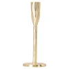 Kaarshouder diner metaal goud 20 cm