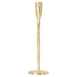 Kaarshouder diner metaal goud 30 cm
