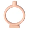 Kaarshouder keramiek 19 cm roze