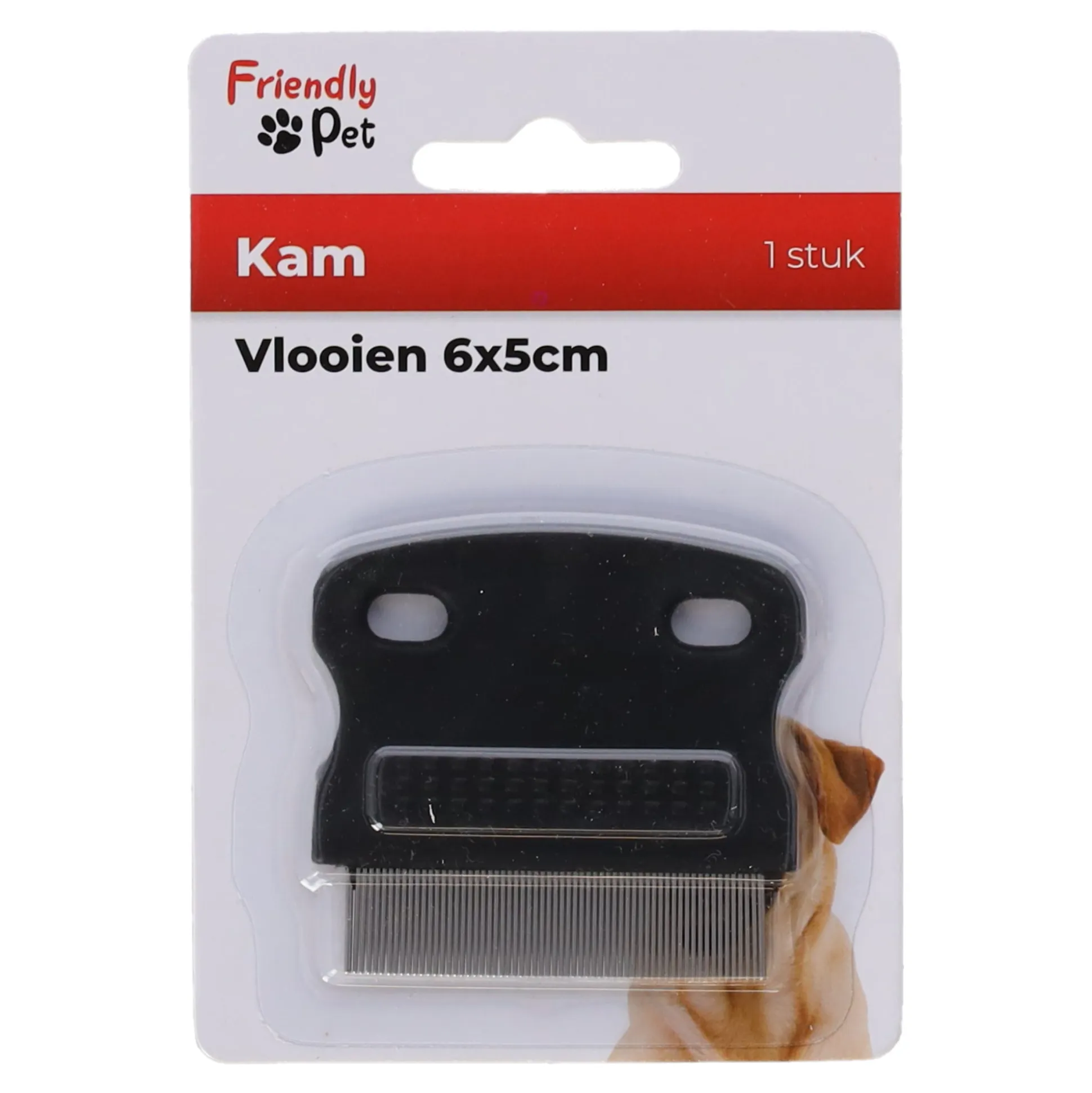 Kam huisdier vlooien 6 x 5 cm