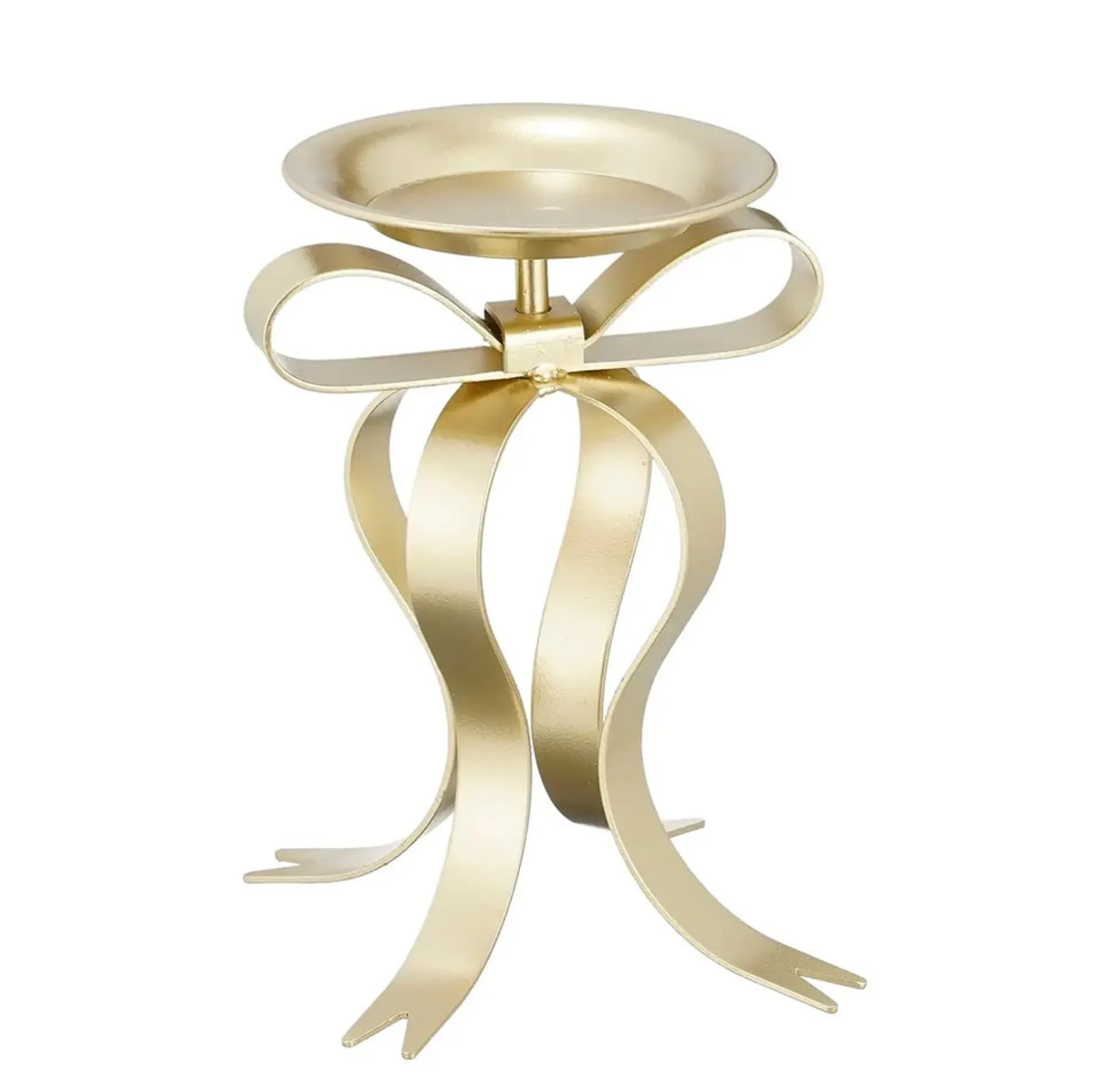 Kandelaar strik champagne 17 x 14 x 20 cm