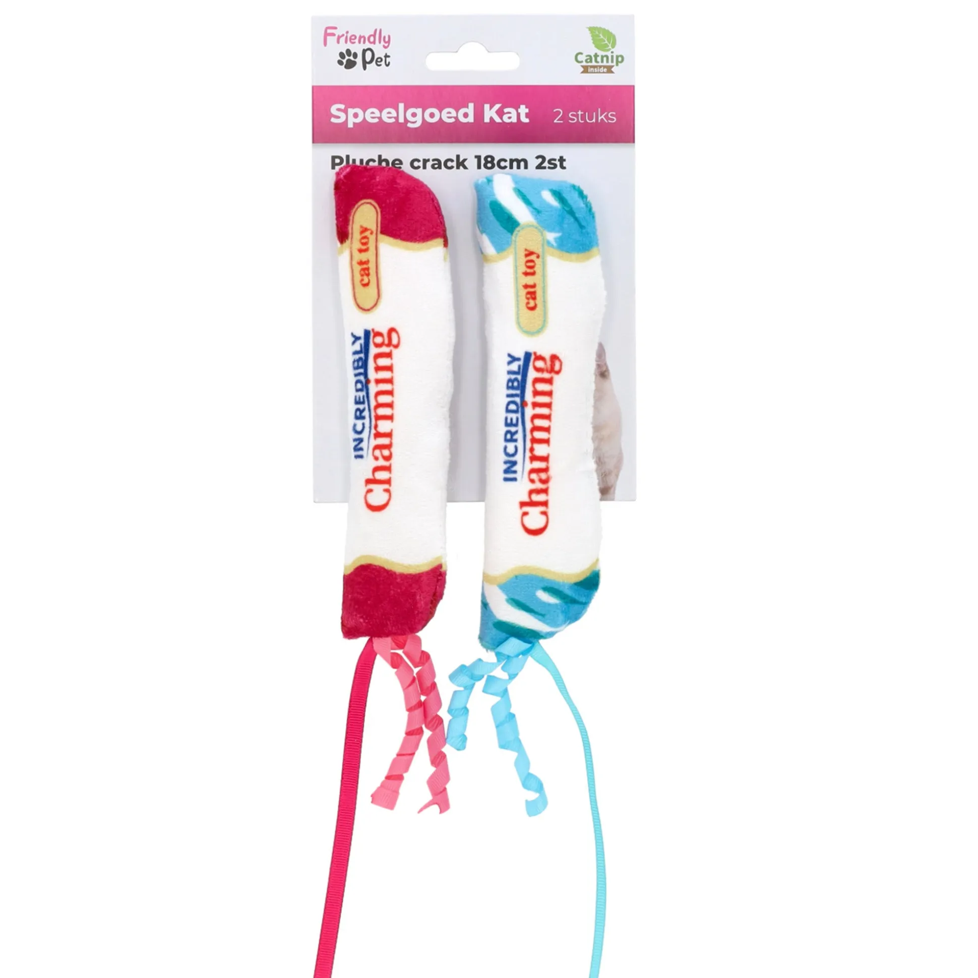 Kattanspeeltje pluche crack 18 cm 2st.
