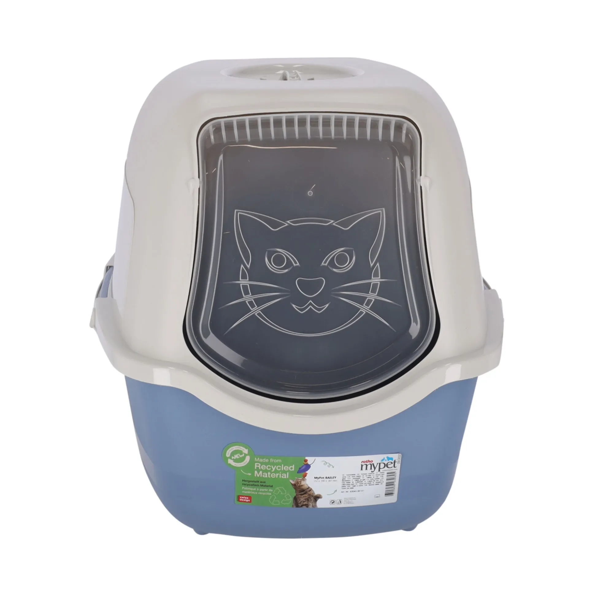 Kattenbak Bailey 56cm blauw/zand