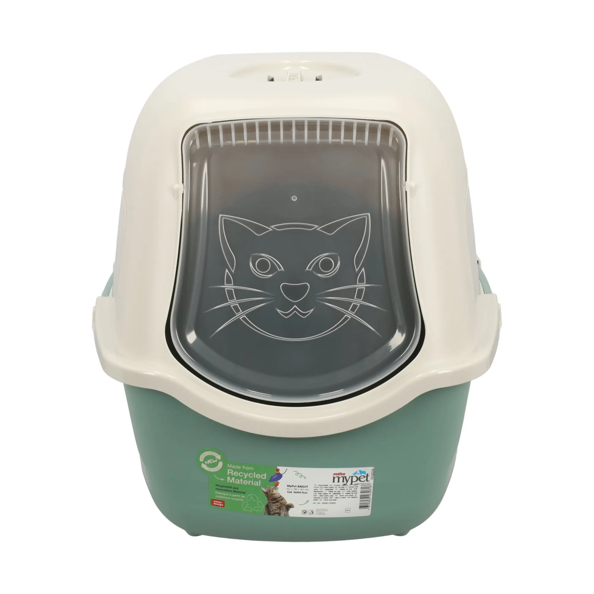 Kattenbak Bailey 56cm groen/zand