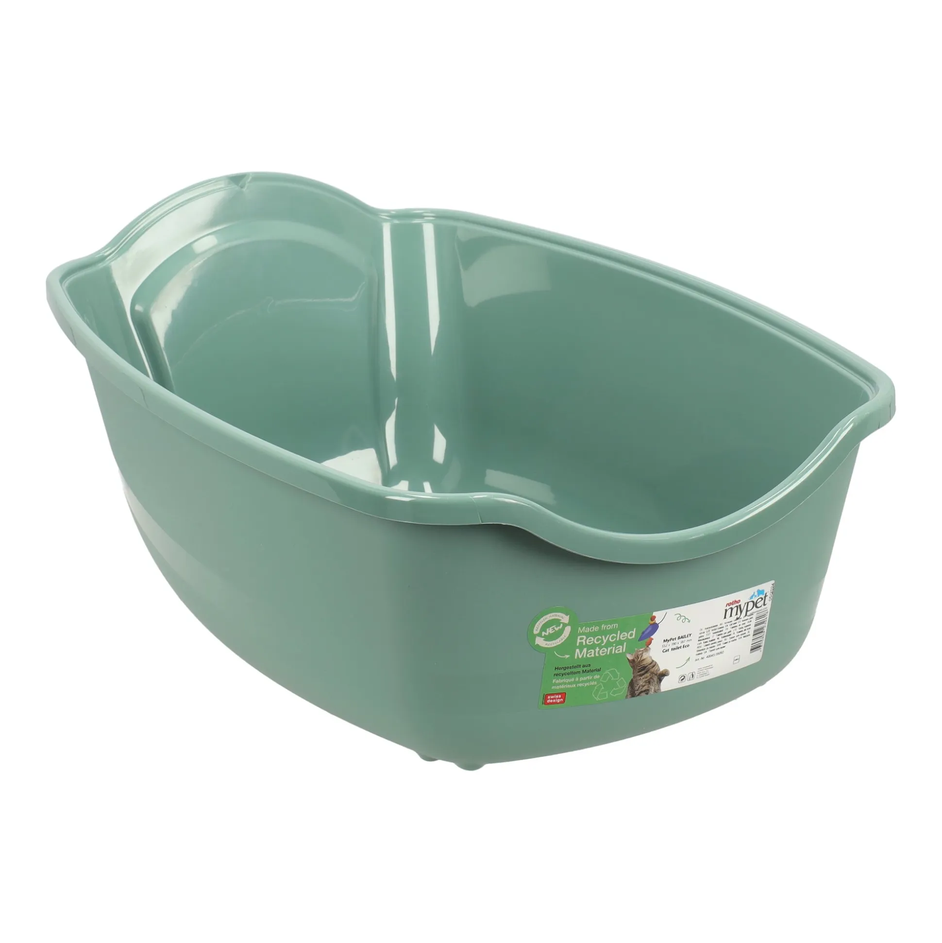Kattenbak Bailey 56cm groen/zand