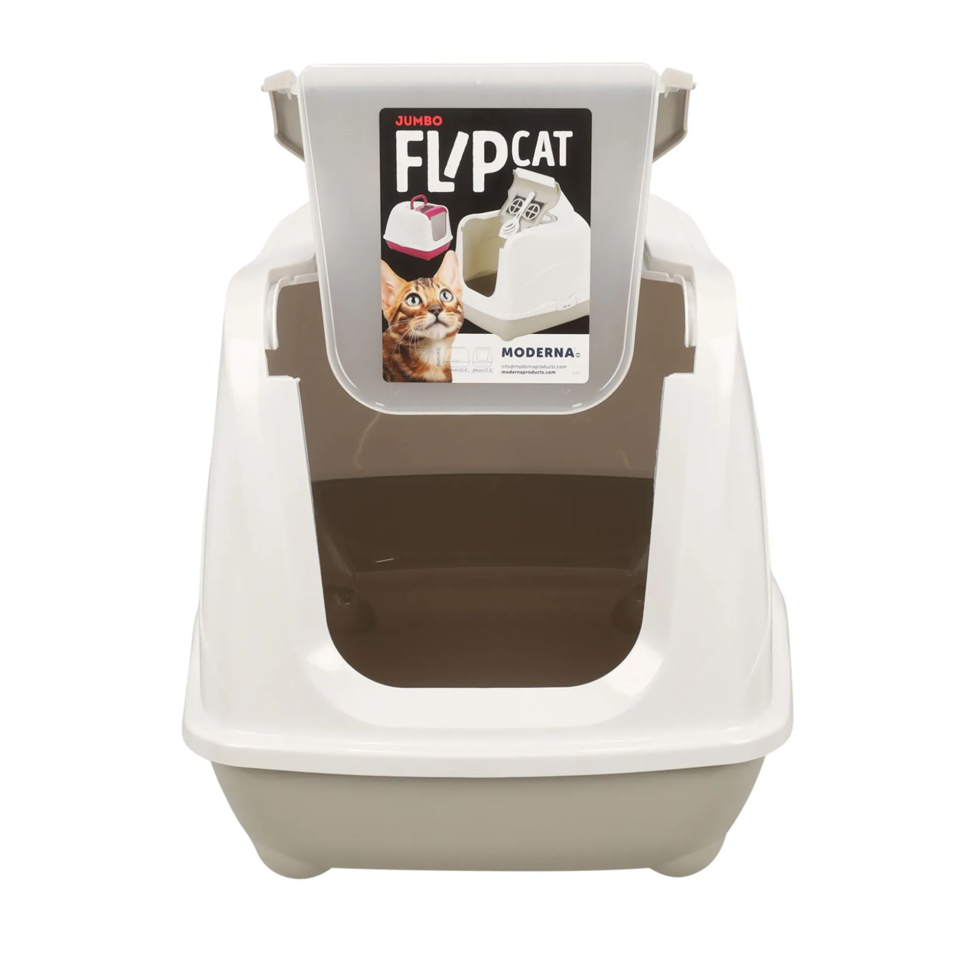 Kattenbak flip classic 57cm grijs