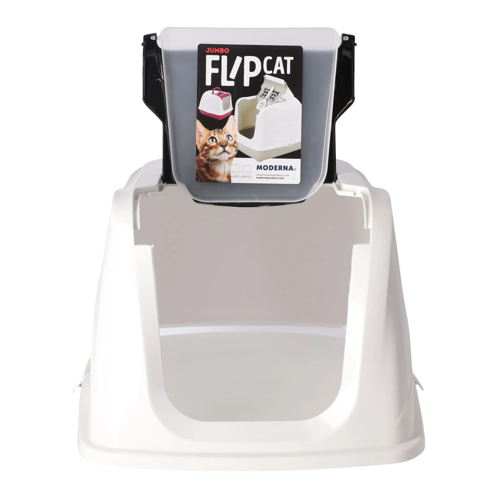 Kattenbak flip classic 57cm zwart