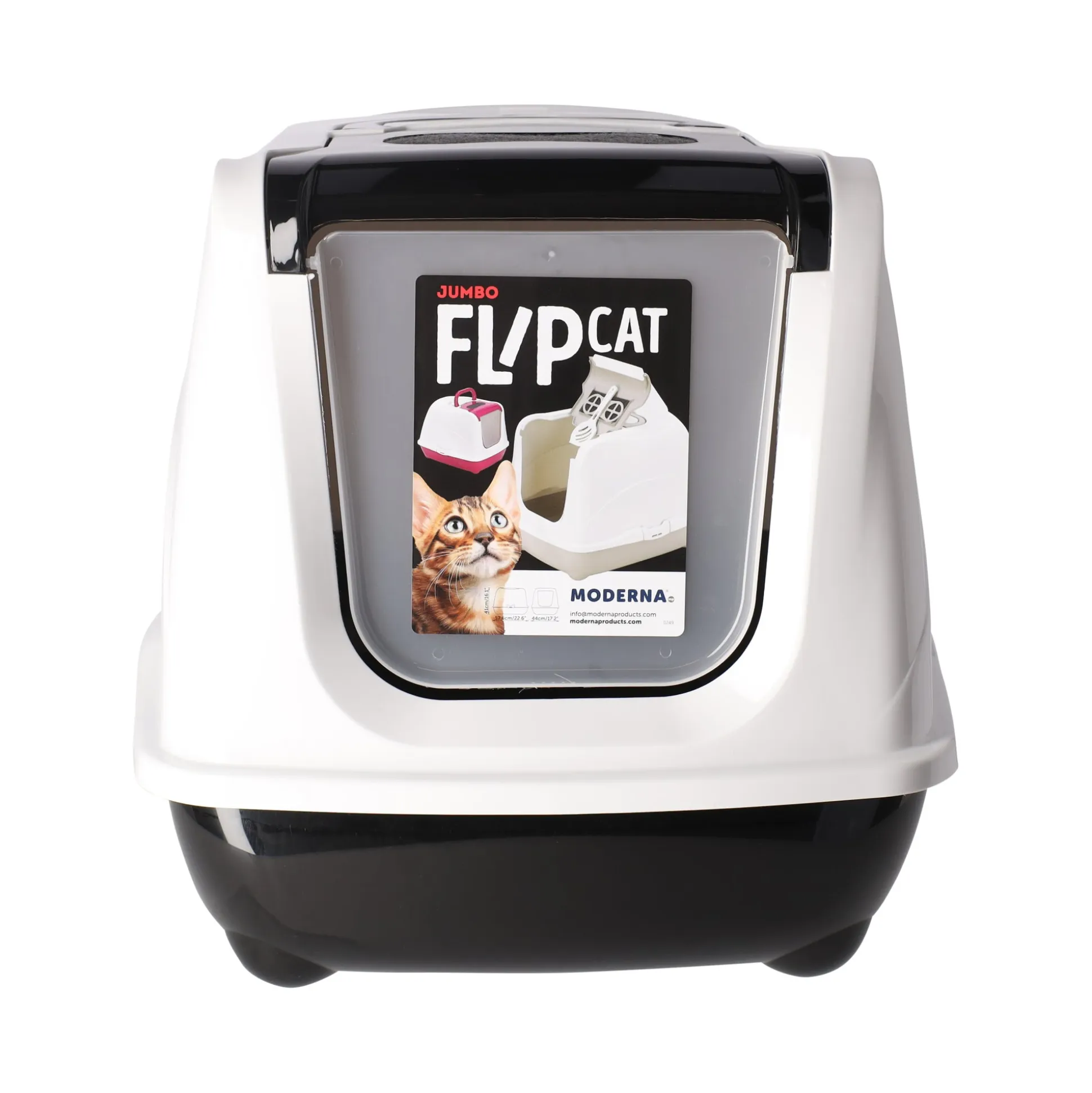 Kattenbak flip classic 57cm zwart