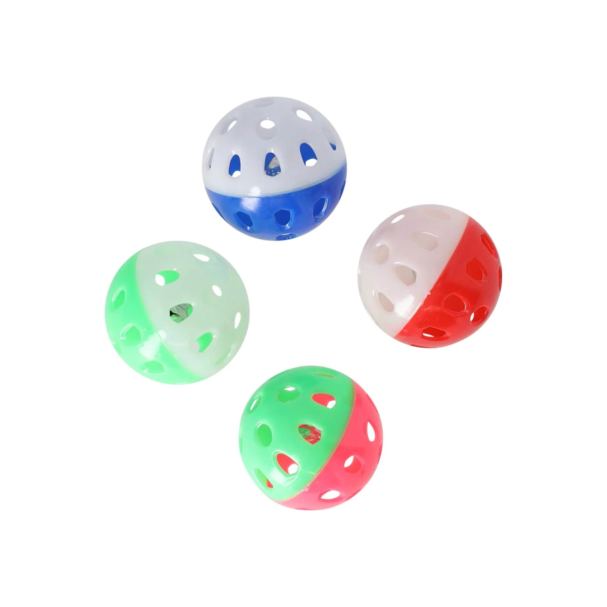Kattenspeeltje bal + bel 4st assorti Friendly Pet