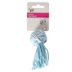 Kattenspeeltje bal yarn+flosh 13cm