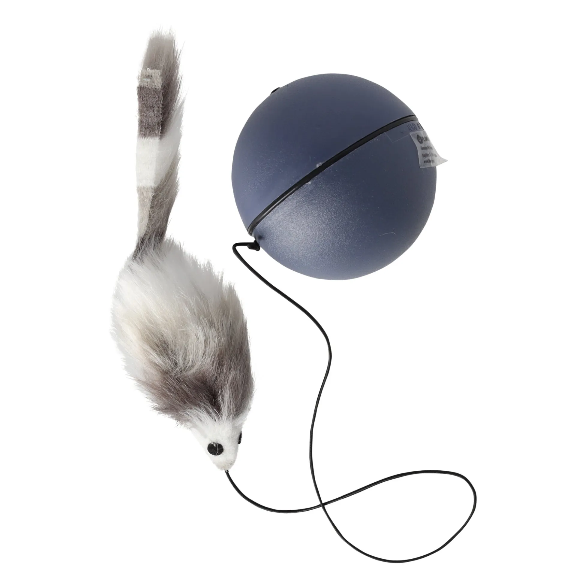 Kattenspeeltje Boula bewegende bal met muis grijs D8...