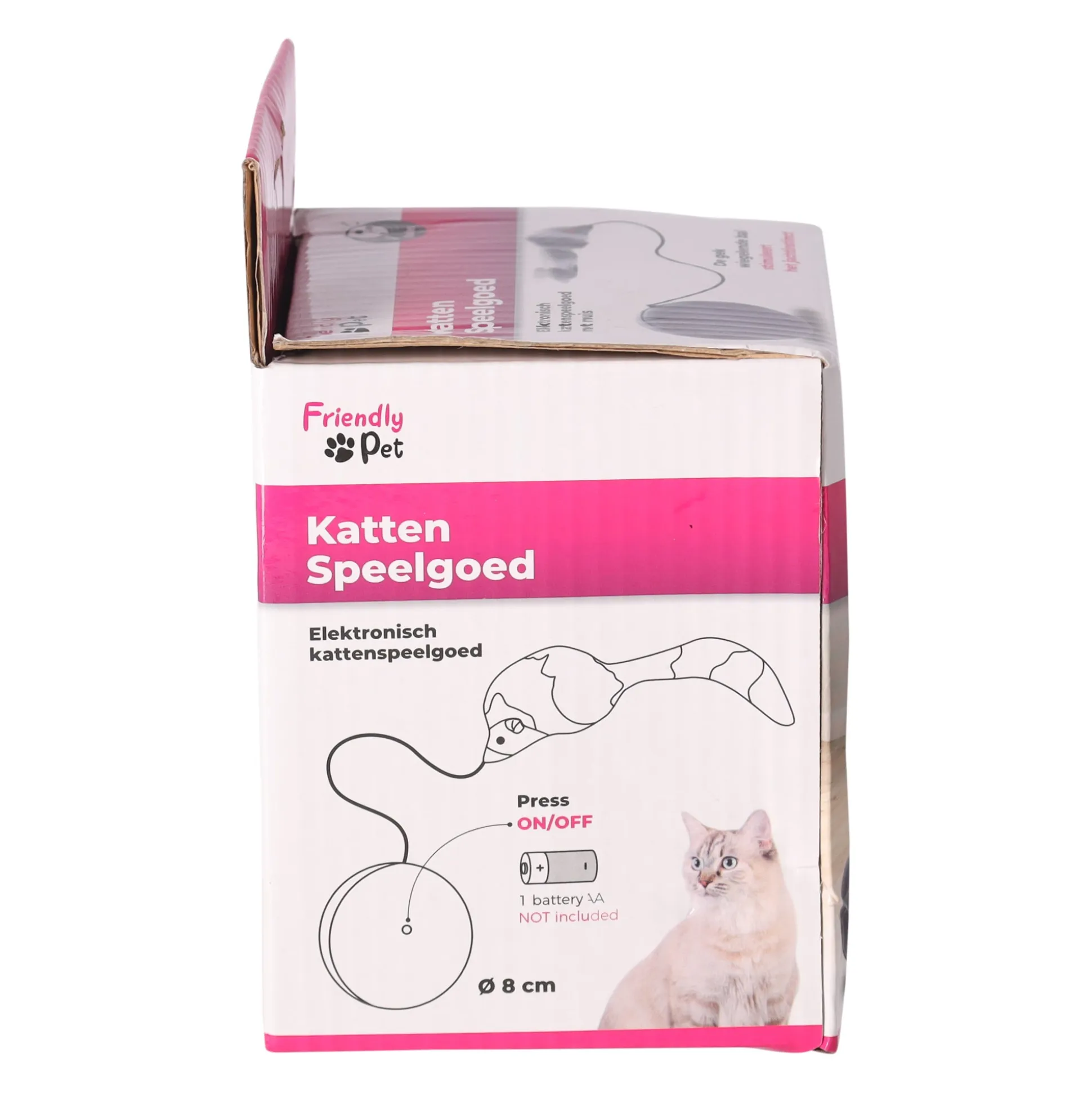 Kattenspeeltje Boula bewegende bal met muis grijs D8...