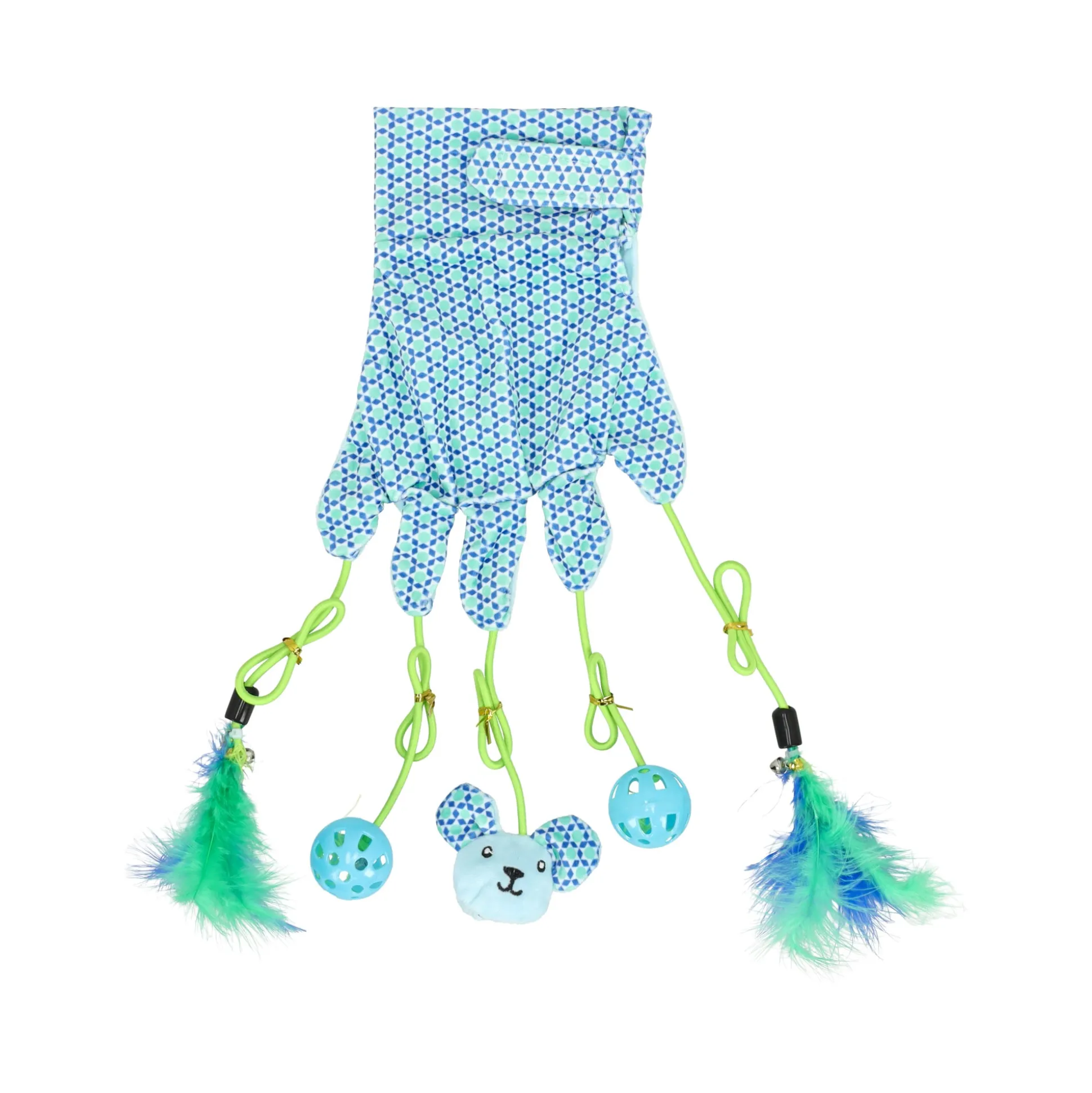 Kattenspeeltje handschoen Marion blauw FP