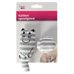 Kattenspeeltje kat + bal grijs Friendly Pet
