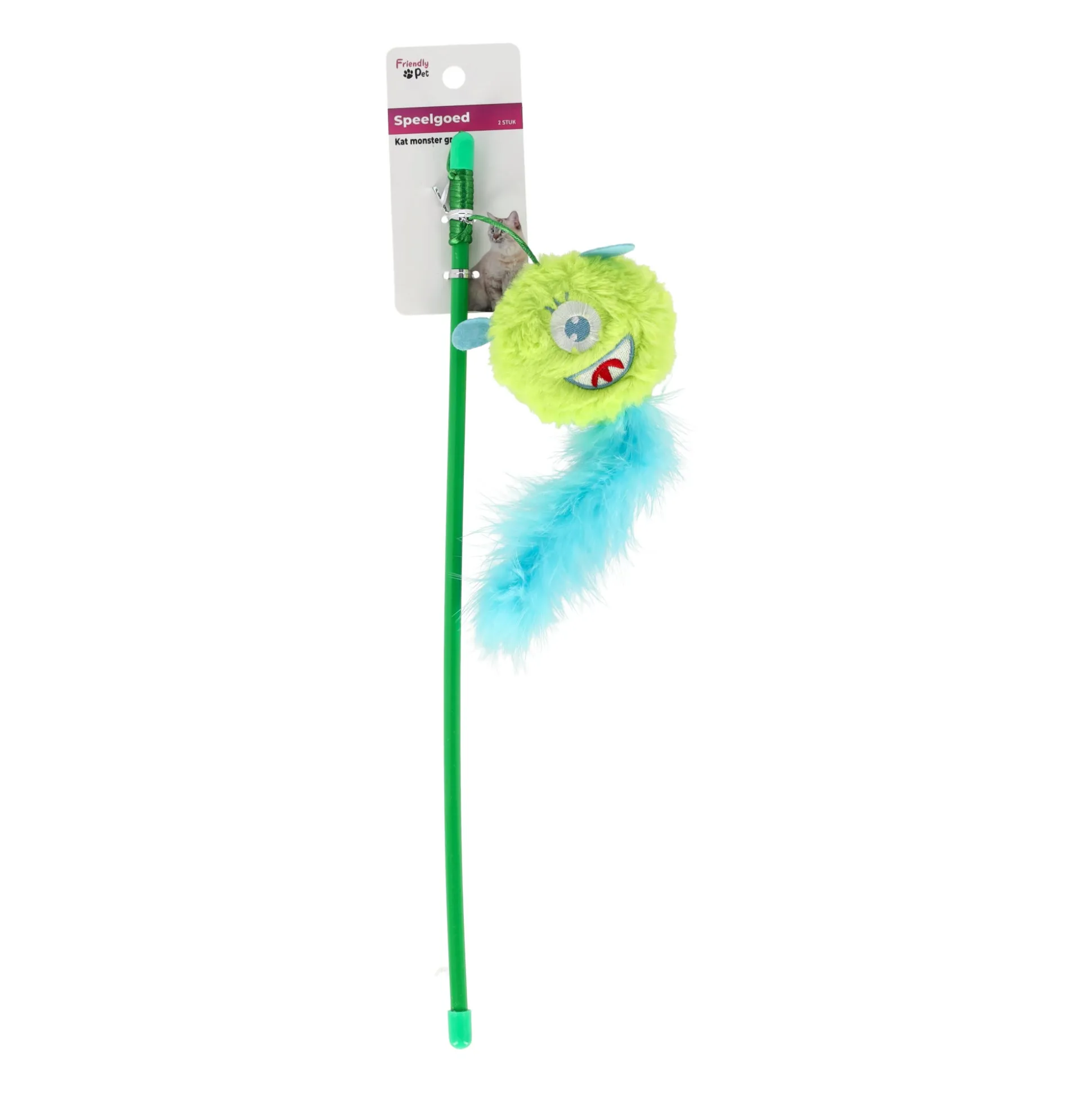 Kattenspeeltje monster groen