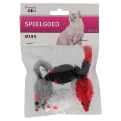 Kattenspeeltje muis 4st FP