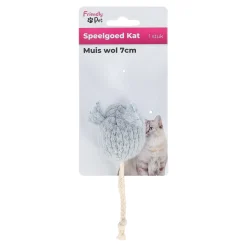 Kattenspeeltje muis wol 7cm