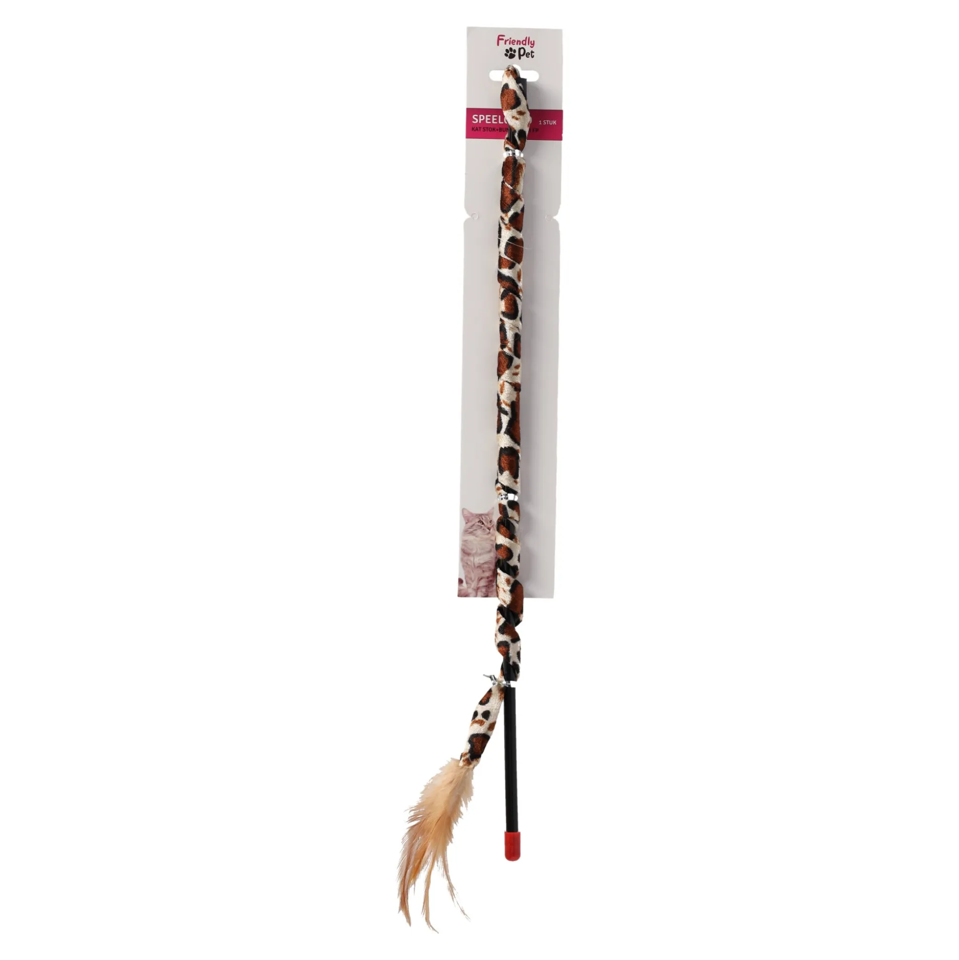 Kattenspeeltje stok + bungy veer FP
