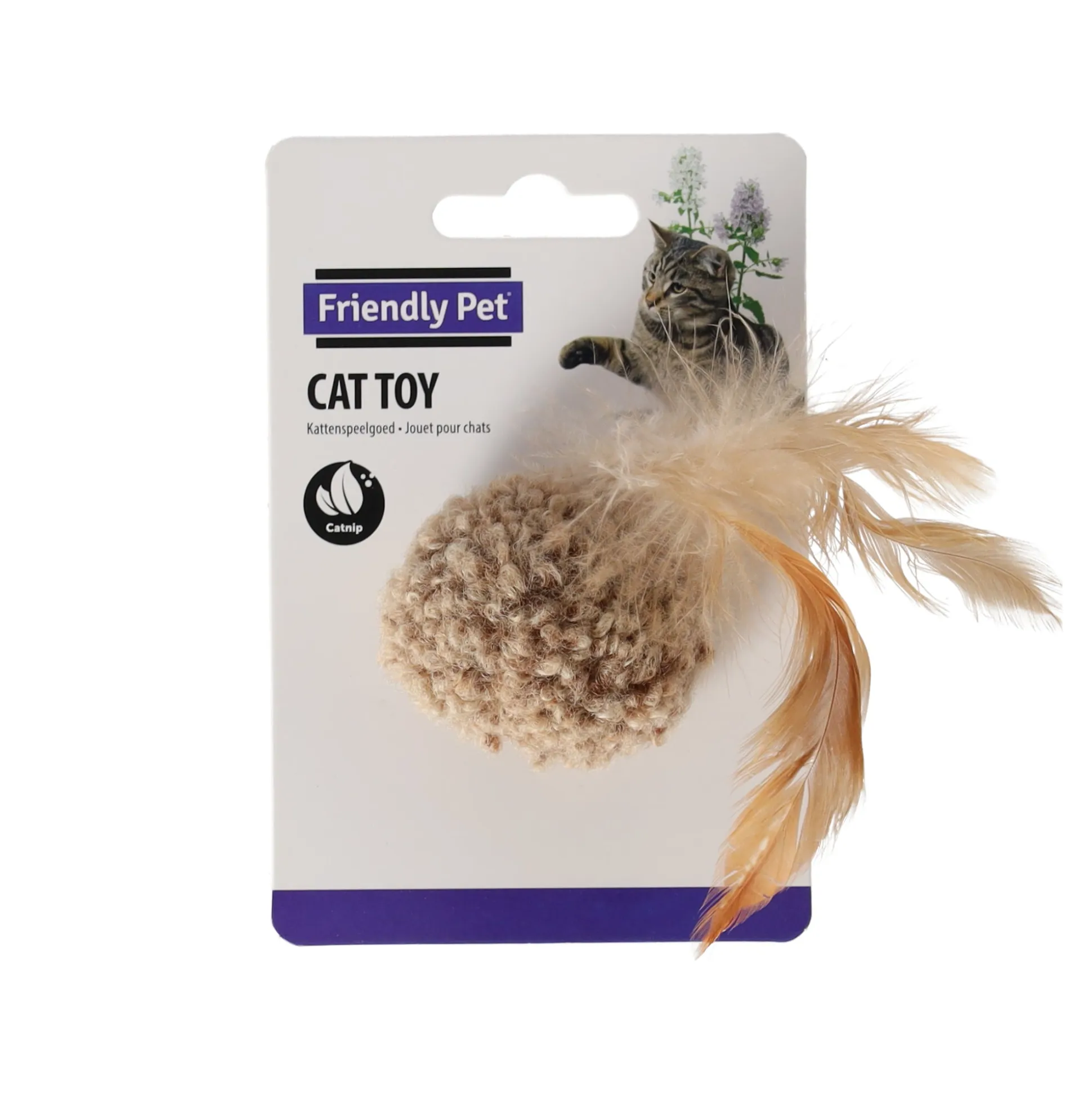 Kattenspeeltje Suava bal 13cm assorti