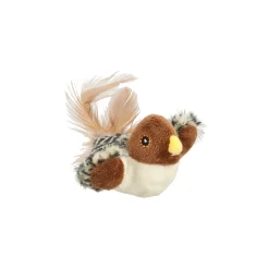 Kattenspeeltje Zinga vogel bruin 10x13x4,5cm FP