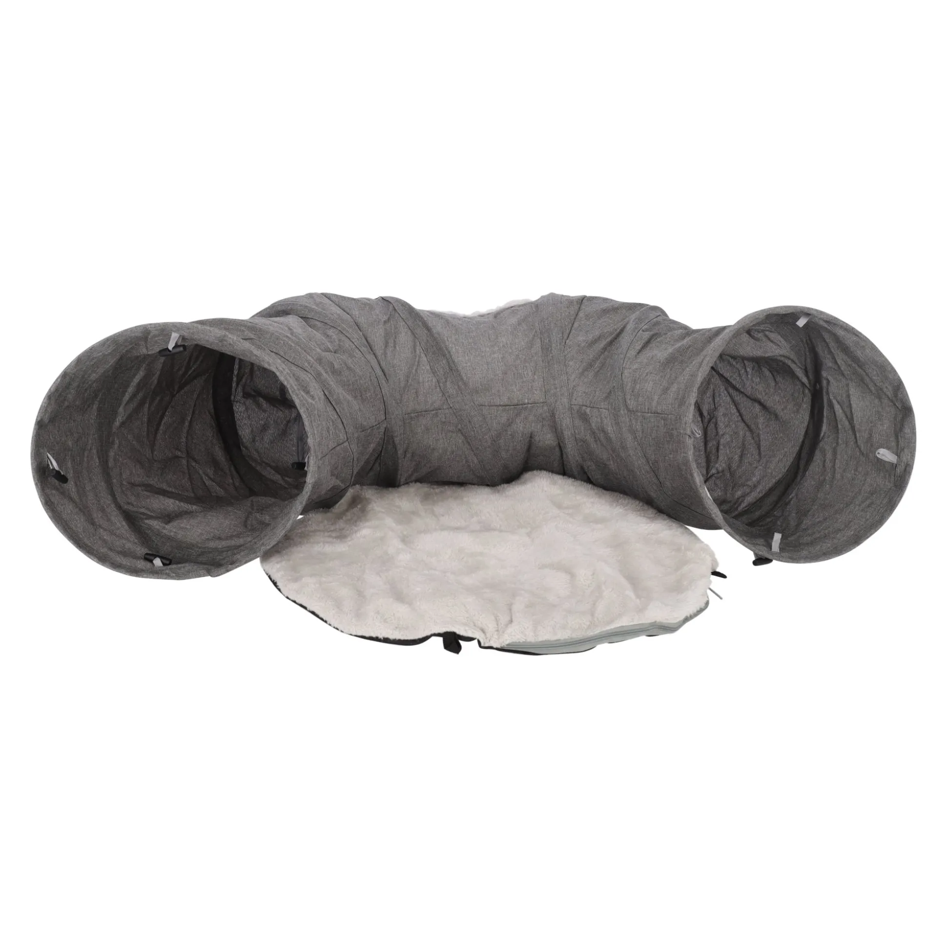 Kattentunnel + kussen Gotar grijs 95cm FP