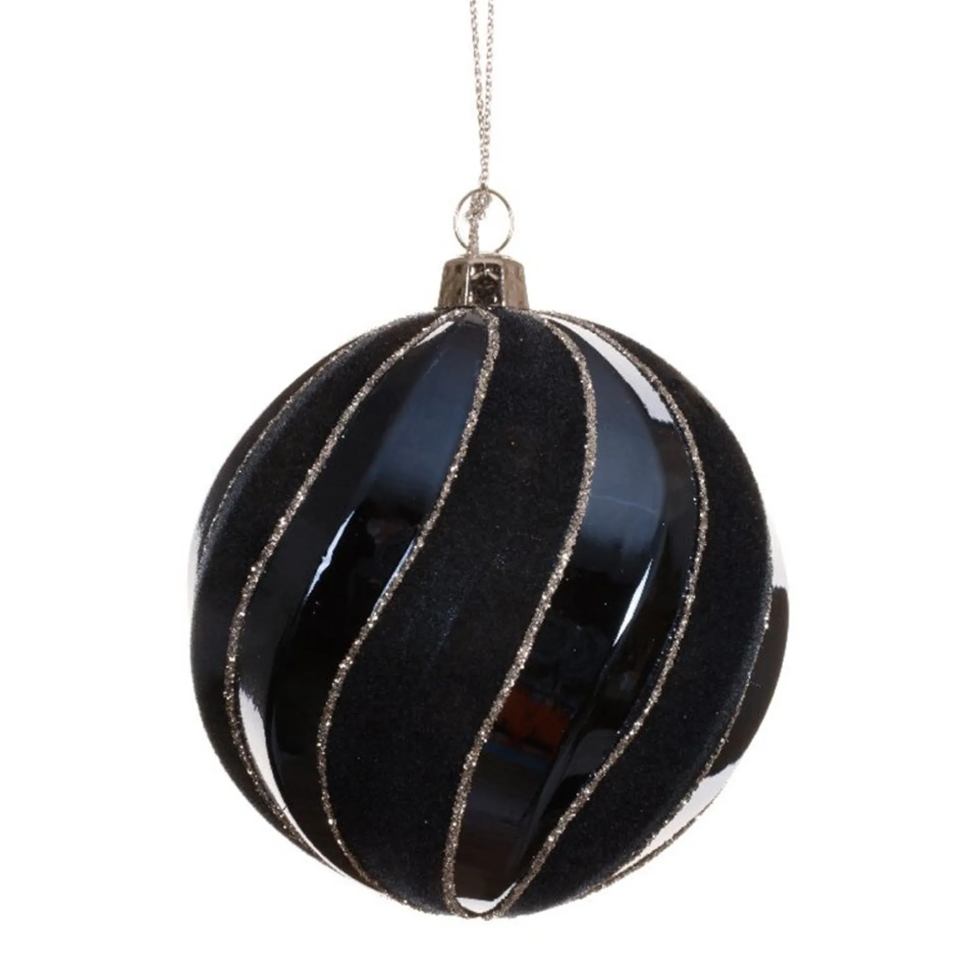 Kerstbal 8 cm donkerblauw