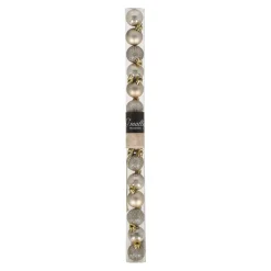 Kerstbal 3 cm mix tube 14st. parel