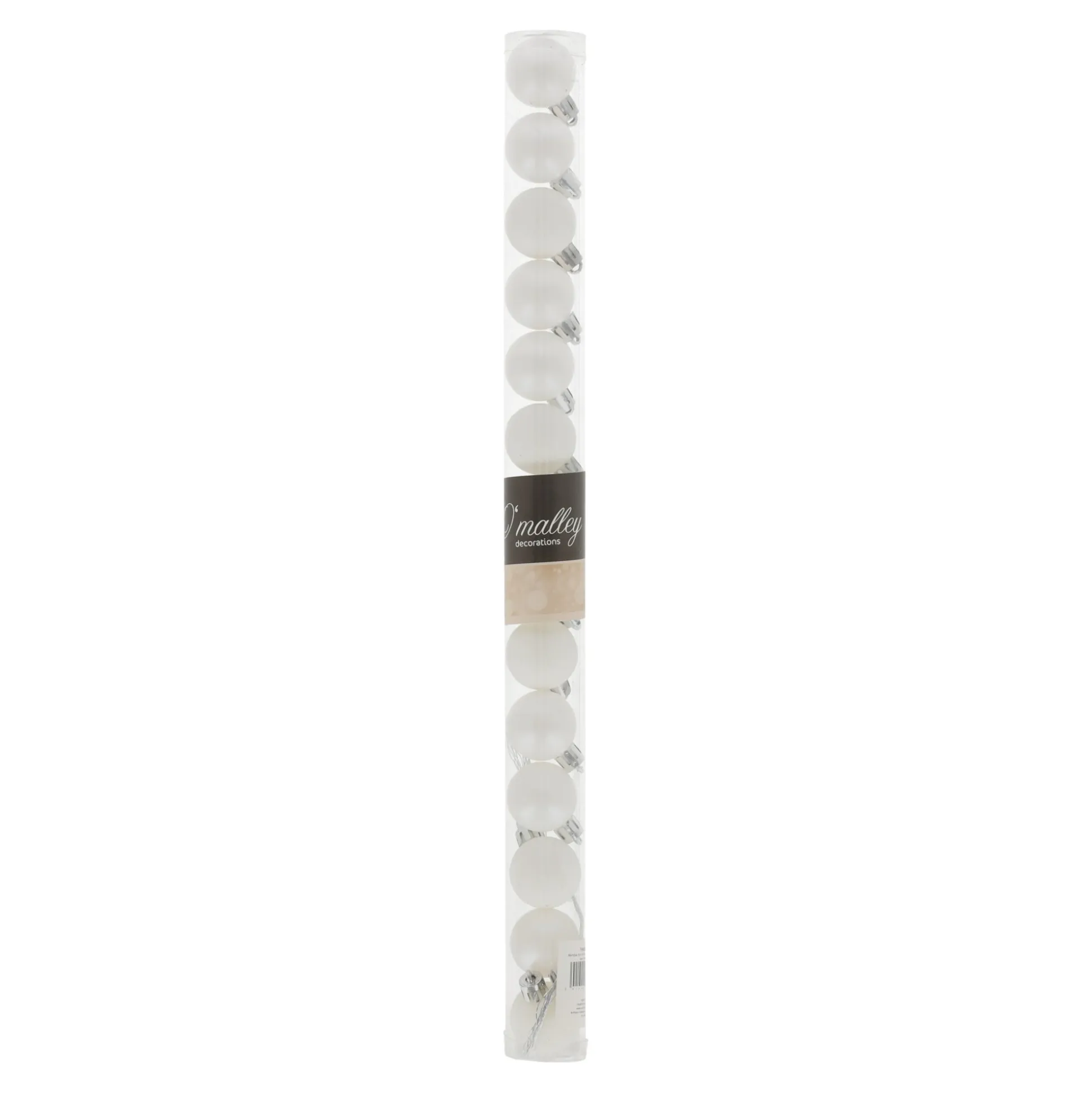 Kerstbal 3 cm mix tube 14st. winter white