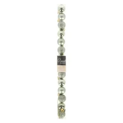 Kerstbal 3 cm mix tube 14st. rosemary green