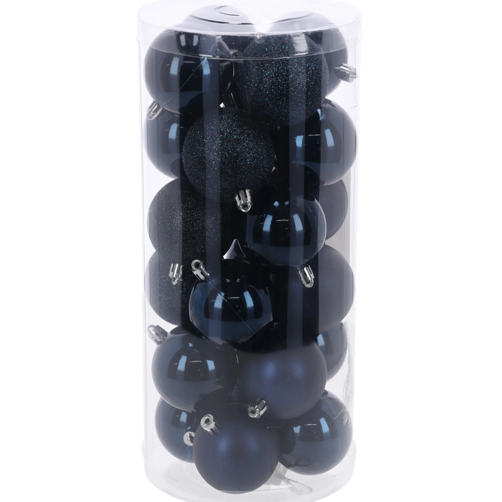 Kerstbal 4cm mix 24st night blue