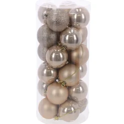 Kerstbal 4cm mix 24st pearl