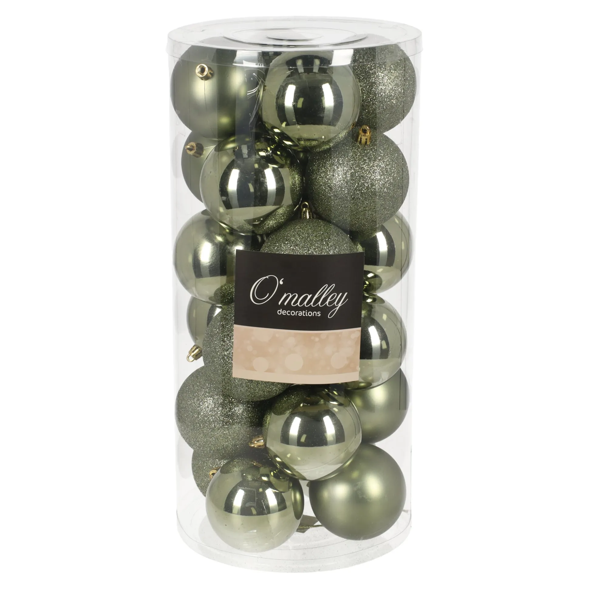 Kerstbal 4cm mix 24st rosemary green