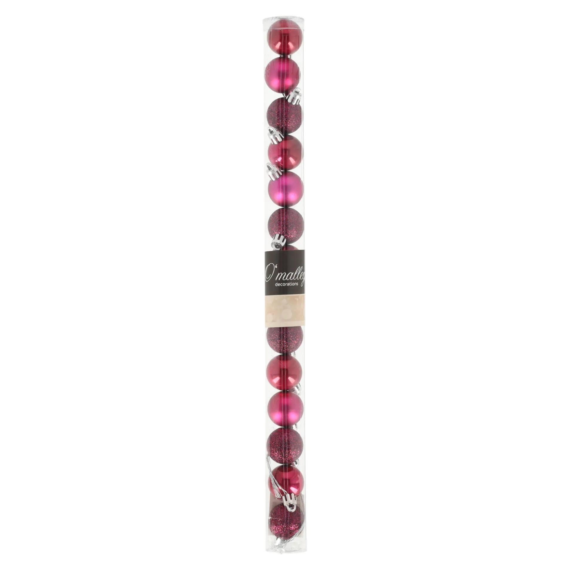 Kerstbal 3cm mix tube 14st festive pink