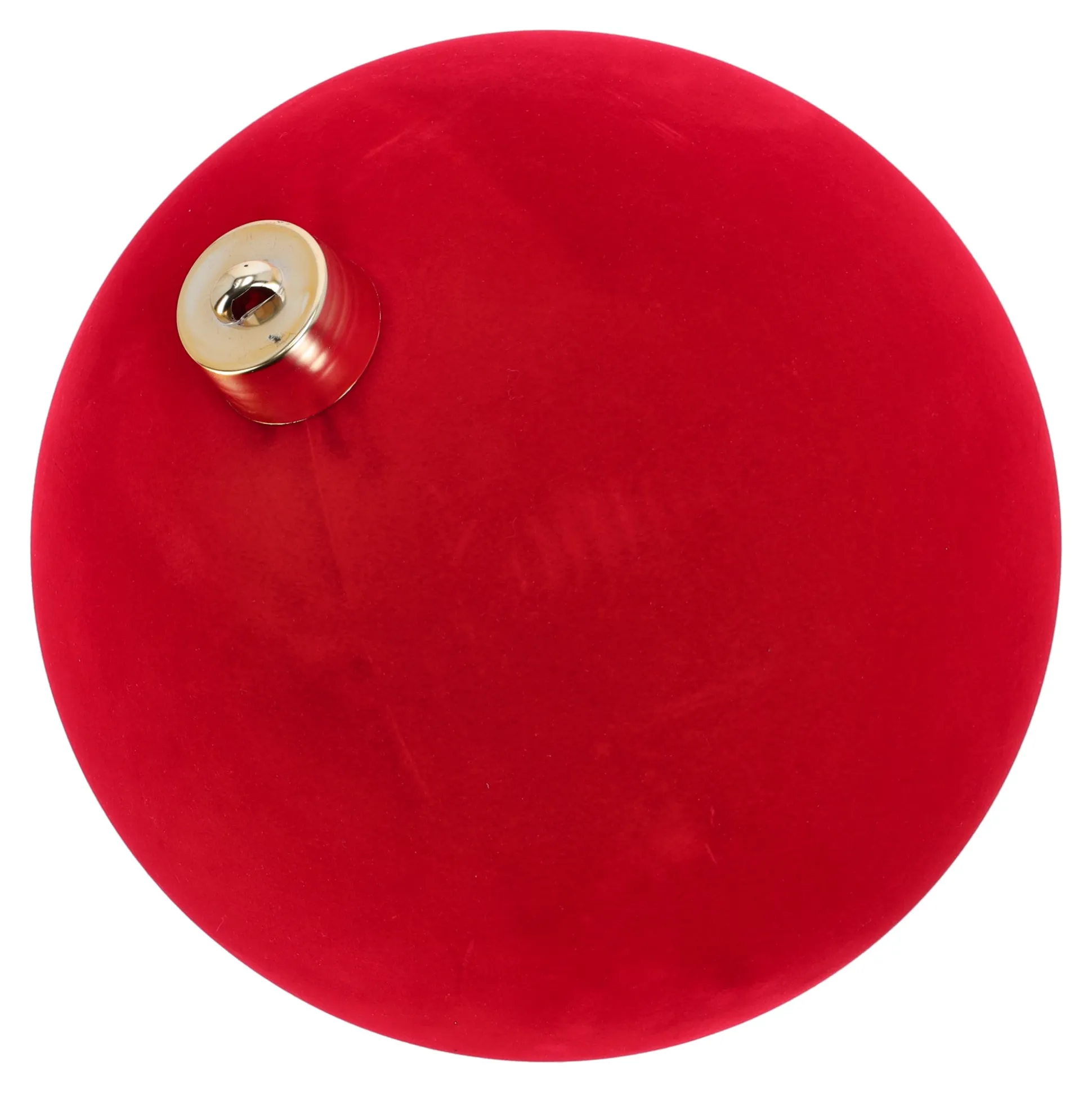 Kerstbal 30cm velvet rood